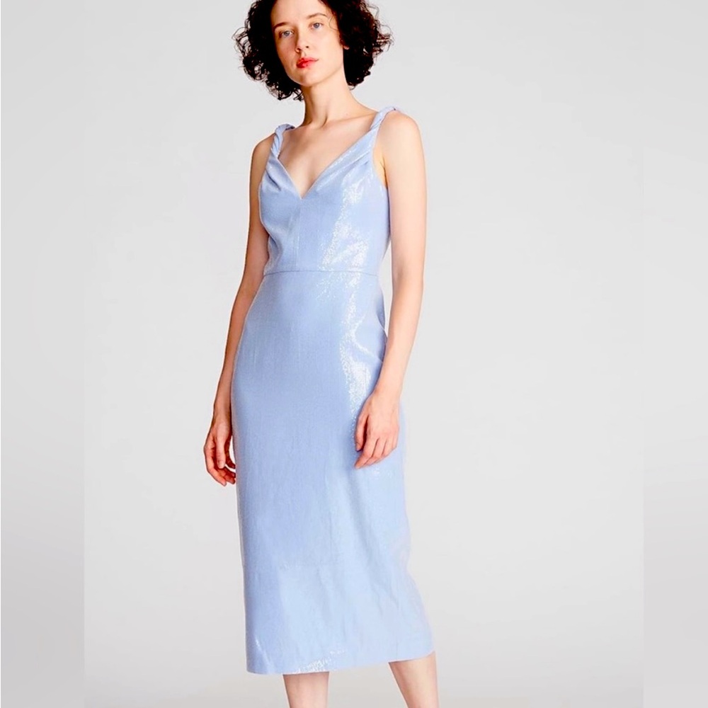 HALSTON Women's Keira Dress in Soft Sequins
Sky blue color